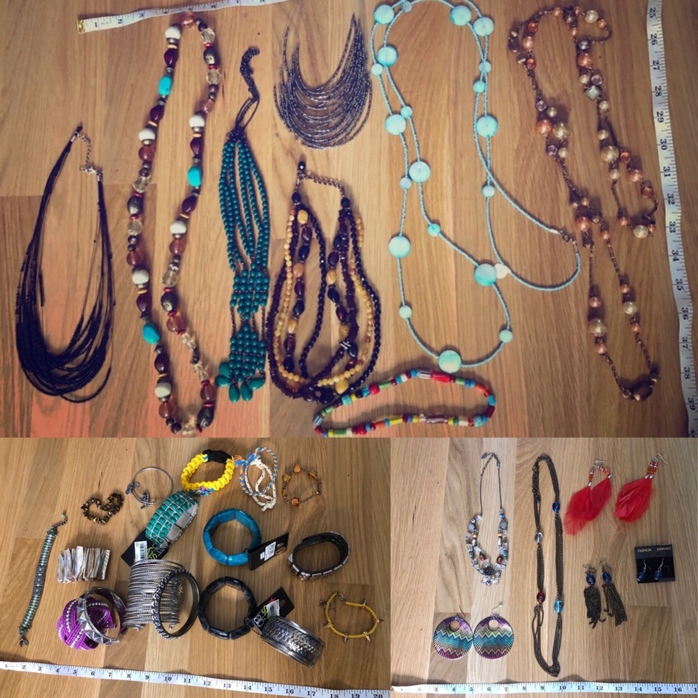 Vintage and new costume jewelry lot